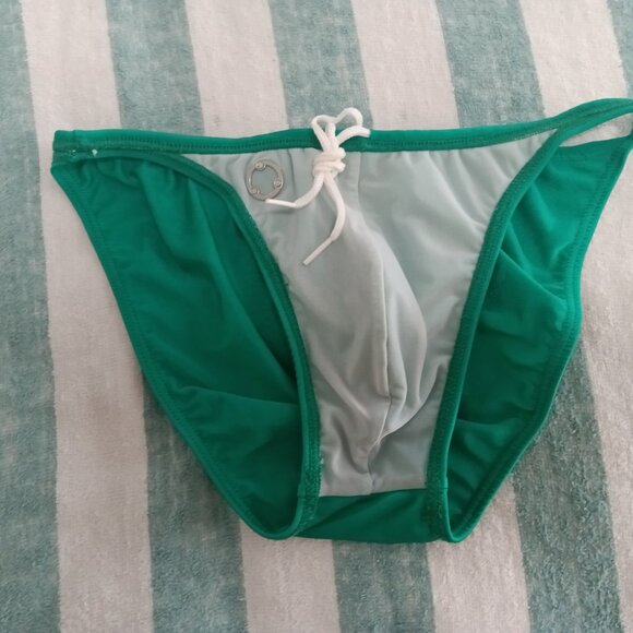 (*) DESIGNER MODUS VIVENDI GREEN BIKINI SWIM BRIEF, SIZE "S" (30"-32") Pre-Owned - Picture 5 of 7